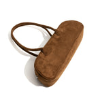 Atelier Bowling Bag – Parisian Vegan Suede Zip-Top Shoulder Handbag