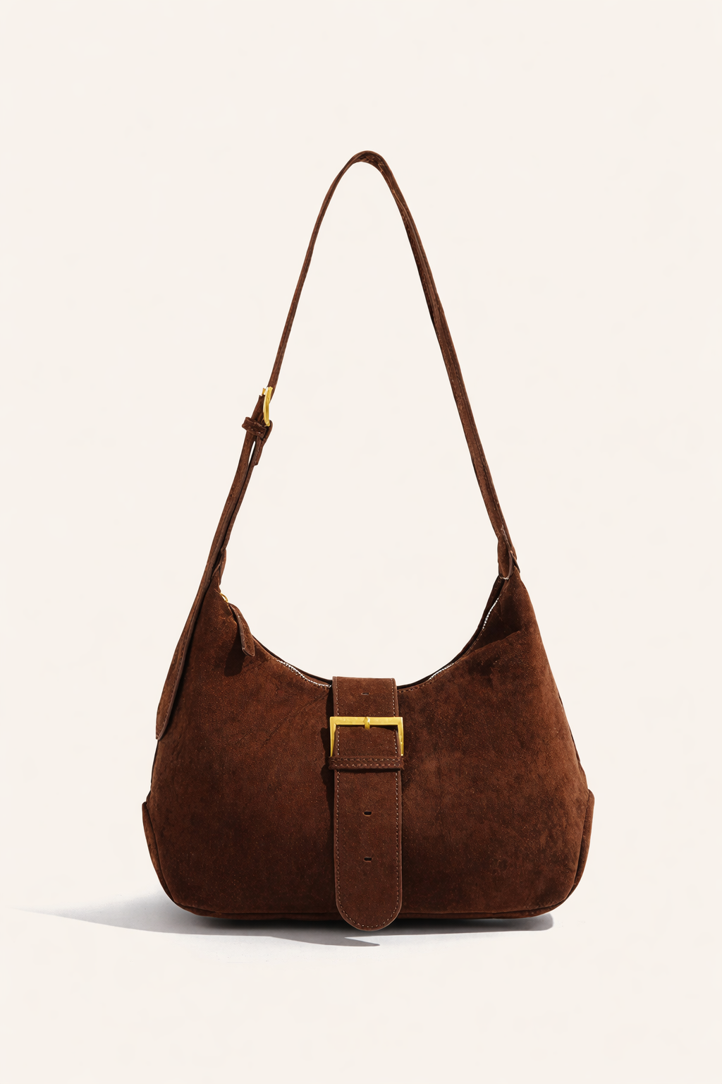 Belle Nuit Hobo Bag – Paris-Inspired Vegan Suede Buckle Shoulder Bag