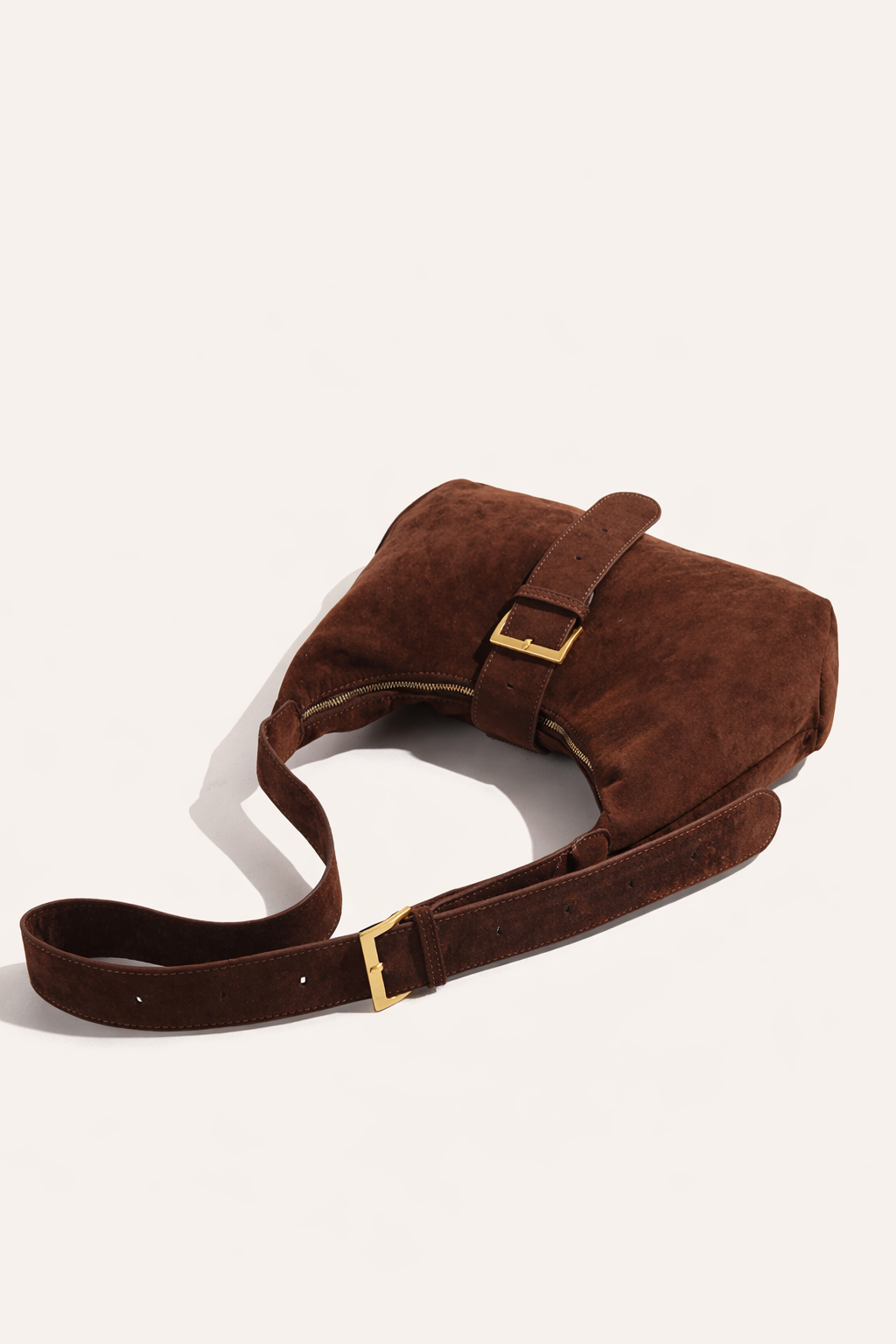 Belle Nuit Hobo Bag – Paris-Inspired Vegan Suede Buckle Shoulder Bag