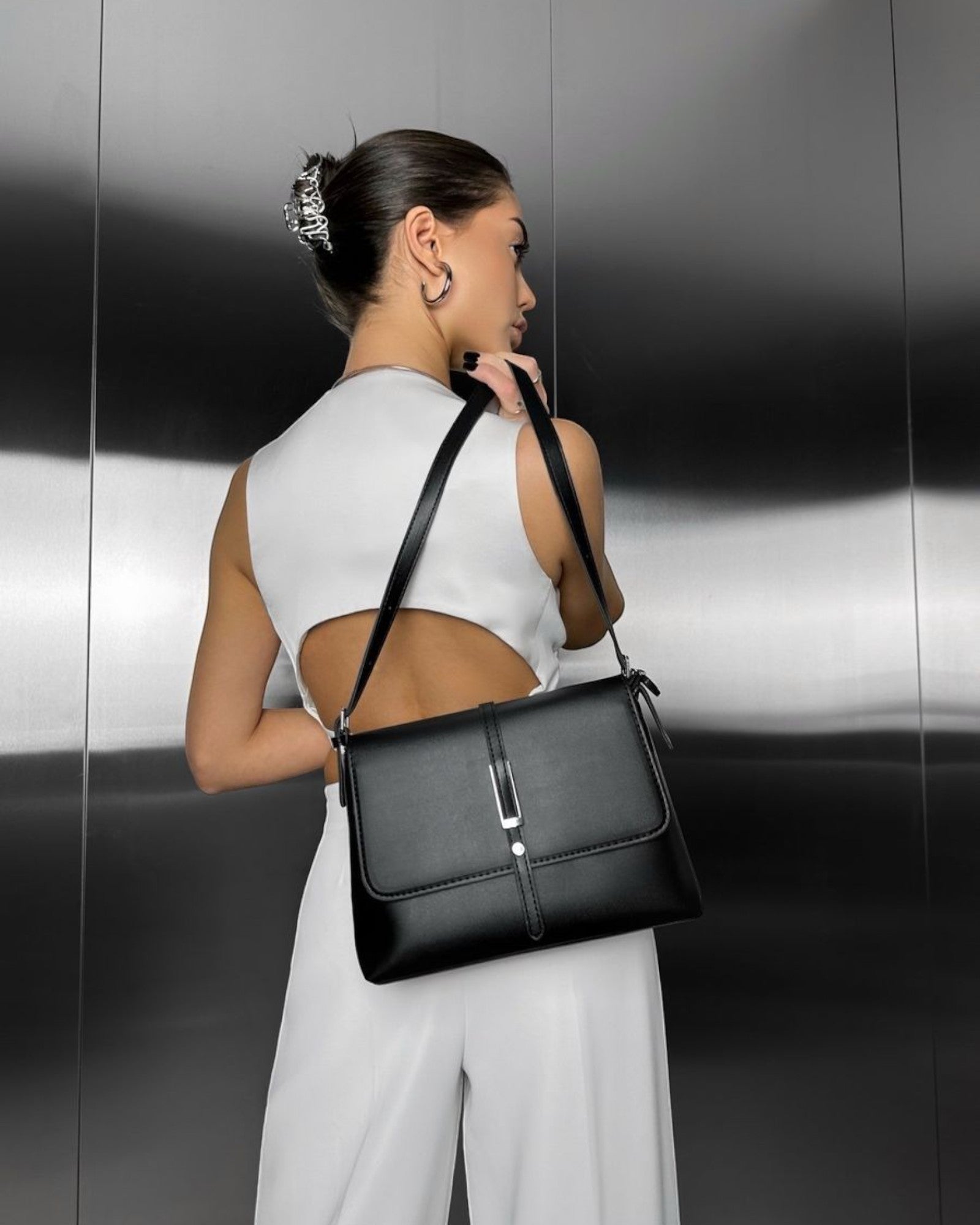 Élodiane Paris Crossbody Bag – Parisian Vegan Leather Structured Flap Handbag