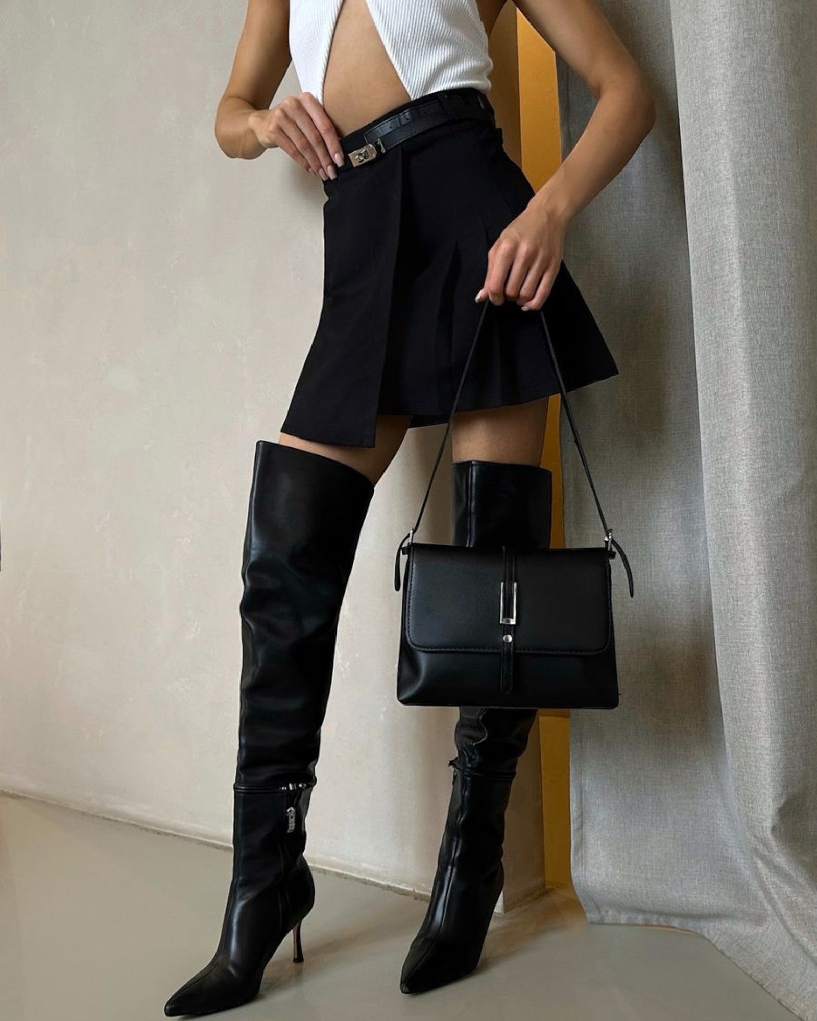 Élodiane Paris Crossbody Bag – Parisian Vegan Leather Structured Flap Handbag