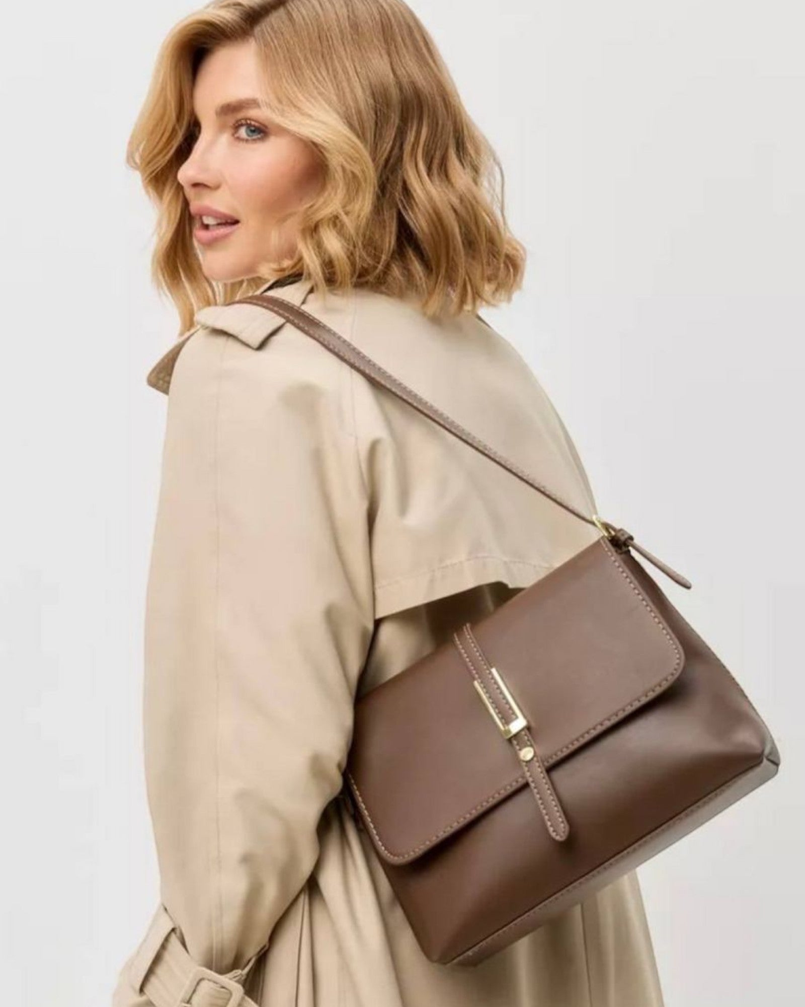 Élodiane Paris Crossbody Bag – Parisian Vegan Leather Structured Flap Handbag