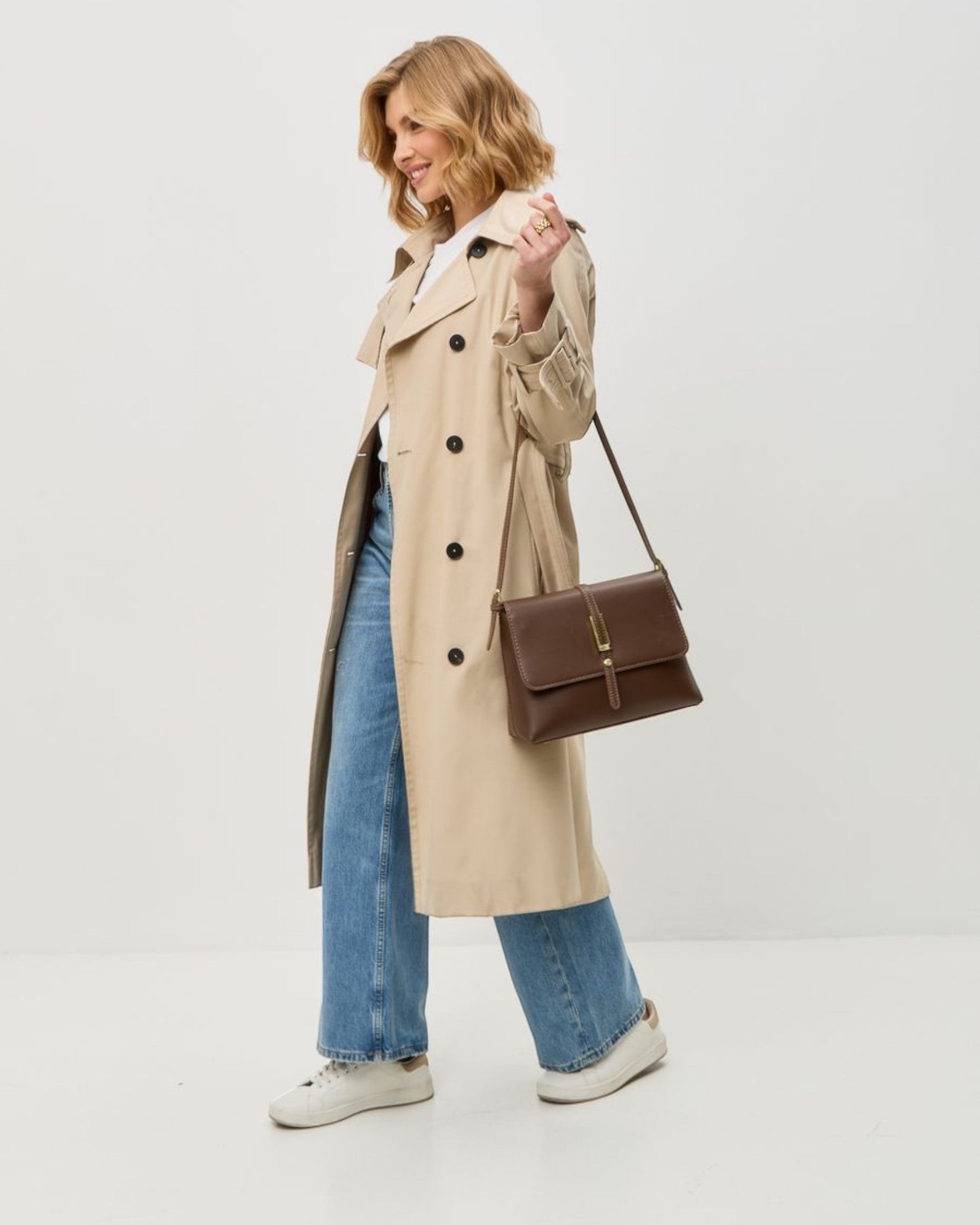 Élodiane Paris Crossbody Bag – Parisian Vegan Leather Structured Flap Handbag