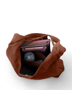 Mireille Paris Hobo Tote Bag – French Vegan Suede Everyday Shoulder Bag